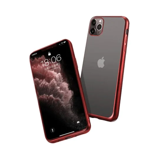 Forcell New Electro Matt TPU Back Case для Apple iPhone 12 / 12 Pro - Красный - силиконовая накладка / бампер-крышка Forcell New Electro Matt TPU Back Case для Apple iPhone 12 / 12 Pro - Красный - силиконовая накладка / бампер-крышка