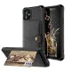 Leather Coated TPU Back Case with Card Holder Built-in Magnetic Sheet для Apple iPhone 12 / 12 Pro - Чёрный - силиконовая накладка с кармашком-подставкой и встроеным магнитом / бампер-крышка Leather Coated TPU Back Case with Card Holder Built-in Magnetic Sheet для Apple iPhone 12 / 12 Pro - Чёрный - силиконовая накладка с кармашком-подставкой и встроеным магнитом / бампер-крышка