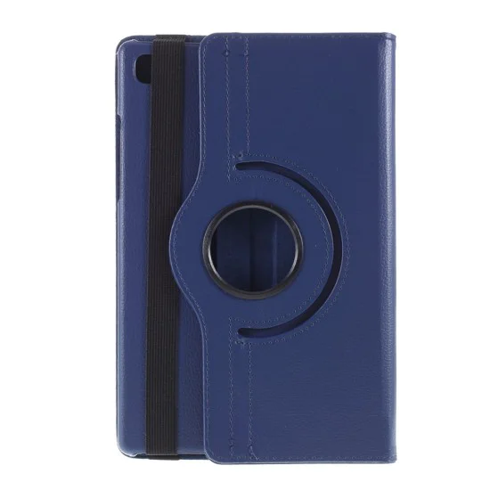 360 Rotary Litchi Skin Leather Cover w/ Stand priekš Samsung Galaxy Tab A7 T500 / T505 - Tumši Zils - sāniski atverams maciņš ar stendu 360 Rotary Litchi Skin Leather Cover w/ Stand priekš Samsung Galaxy Tab A7 T500 / T505 - Tumši Zils - sāniski atverams maciņš ar stendu