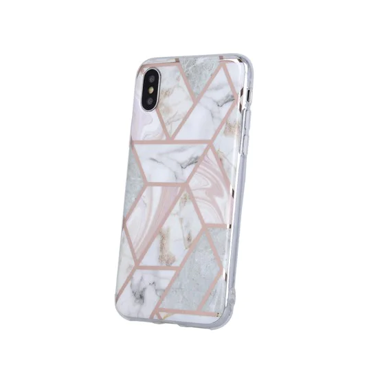 Geometric Marmur Back Case priekš Apple iPhone 12 mini - Rozā - silikona aizmugures apvalks / bampers-vāciņš Geometric Marmur Back Case priekš Apple iPhone 12 mini - Rozā - silikona aizmugures apvalks / bampers-vāciņš