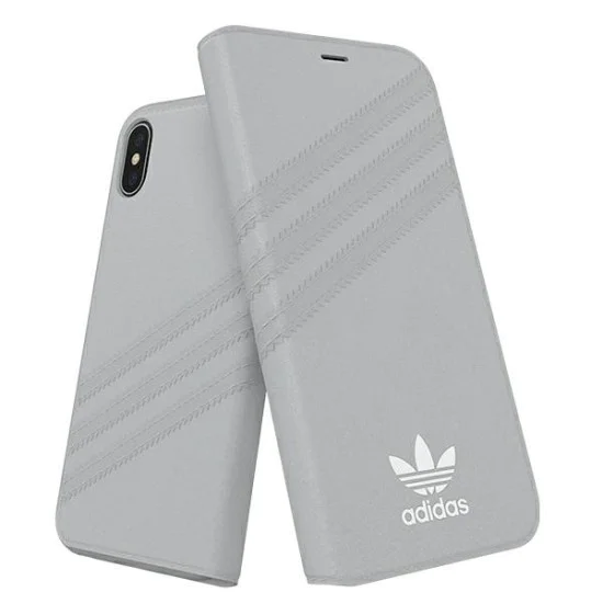 Adidas Original Suede Series Booklet Case для Apple iPhone X / XS - Серый - чехол-книжка Adidas Original Suede Series Booklet Case для Apple iPhone X / XS - Серый - чехол-книжка