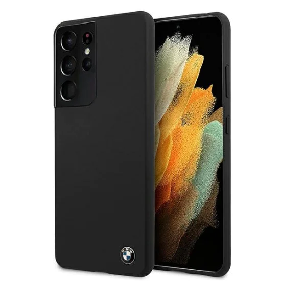 BMW Silicone series Back Case BMHCS21LSILBK priekš Samsung Galaxy S21 Ultra G998 - Melns - silikona aizmugures apvalks / bampers-vāciņš BMW Silicone series Back Case BMHCS21LSILBK priekš Samsung Galaxy S21 Ultra G998 - Melns - silikona aizmugures apvalks / bampers-vāciņš