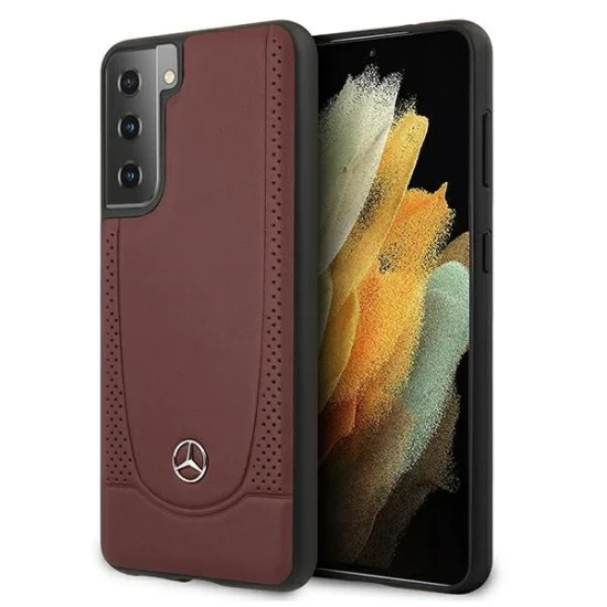 Mercedes Benz Urban Line Leather Back Case MEHCS21SARMRE для Samsung Galaxy S21 G991 - Красный - кожаный чехол-накладка / бампер-крышка Mercedes Benz Urban Line Leather Back Case MEHCS21SARMRE для Samsung Galaxy S21 G991 - Красный - кожаный чехол-накладка / бампер-крышка