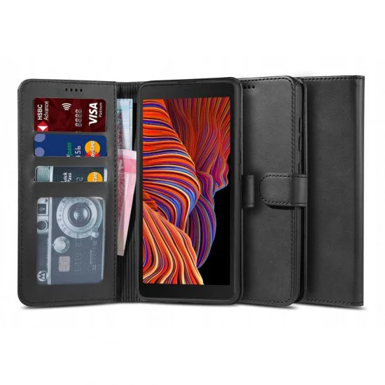 Tech-Protect Wallet Book Case для Samsung Galaxy Xcover 5 G525 - Чёрный - чехол-книжка с магнитом и стендом Tech-Protect Wallet Book Case для Samsung Galaxy Xcover 5 G525 - Чёрный - чехол-книжка с магнитом и стендом