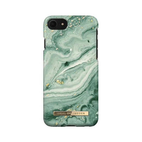 iDeal of Sweden Fashion SS21 Back Case для Apple iPhone 7 / 8 / SE2 (2020) / SE3 (2022) - Mint Swirl Marble - пластиковый чехол-накладка с встроенной металической пластиной / бампер-крышка iDeal of Sweden Fashion SS21 Back Case для Apple iPhone 7 / 8 / SE2 (2020) / SE3 (2022) - Mint Swirl Marble - пластиковый чехол-накладка с встроенной металической пластиной / бампер-крышка