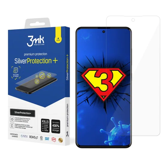 3MK Silver Protection/ Antibacterial Protective Film priekš Samsung Galaxy A72 A725 - Aizsargplēve Ekrānam 3MK Silver Protection/ Antibacterial Protective Film priekš Samsung Galaxy A72 A725 - Aizsargplēve Ekrānam