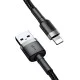 Baseus 0.5M Cafule 2.4A USB to Lightning cable - Чёрный / Серый - Apple iPhone / iPad дата кабель / провод для зарядки Baseus 0.5M Cafule 2.4A USB to Lightning cable - Чёрный / Серый - Apple iPhone / iPad дата кабель / провод для зарядки
