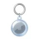 Shock Absorbing Soft TPU Protector Case with Keychain для Apple AirTag - Прозрачный / Синий - противоударный силиконовый чехол / брелок для беспроводного устройства отслеживания Shock Absorbing Soft TPU Protector Case with Keychain для Apple AirTag - Прозрачный / Синий - противоударный силиконовый чехол / брелок для беспроводного устройства отслеживания