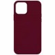 Forcell Silicone Case (Microfiber Soft Touch) для Samsung Galaxy A12 A125 - Бордовый - матовая силиконовая накладка / бампер-крышка