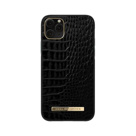 iDeal of Sweden Atelier AW20 Back Case priekš Apple iPhone 11 Pro - Neo Noir Croco - mākslīgās ādas aizmugures apvalks ar iebūvētu metālisku plāksni / bampers-vāciņš iDeal of Sweden Atelier AW20 Back Case priekš Apple iPhone 11 Pro - Neo Noir Croco - mākslīgās ādas aizmugures apvalks ar iebūvētu metālisku plāksni / bampers-vāciņš