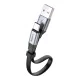 Baseus 0.23M Simple HW 5A USB to Type-C cable (Huawei SuperCharge) - Серый / Чёрный - USB-C дата кабель / провод для зарядки Baseus 0.23M Simple HW 5A USB to Type-C cable (Huawei SuperCharge) - Серый / Чёрный - USB-C дата кабель / провод для зарядки