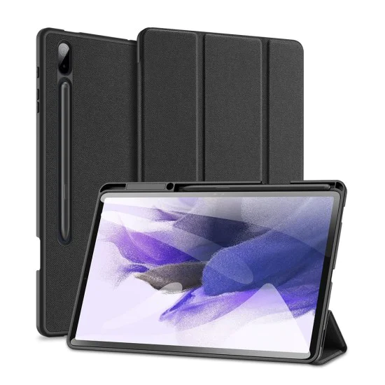 Dux Ducis Domo series для Samsung Galaxy Tab S7 FE T733 / T736 - Чёрный - чехол-книжка с магнитом и стендом / подставкой Dux Ducis Domo series для Samsung Galaxy Tab S7 FE T733 / T736 - Чёрный - чехол-книжка с магнитом и стендом / подставкой