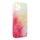 Forcell Pop Back Case priekš Apple iPhone 12 Pro Max - Balts / Sarkans - silikona aizmugures apvalks / bampers-vāciņš Forcell Pop Back Case priekš Apple iPhone 12 Pro Max - Balts / Sarkans - silikona aizmugures apvalks / bampers-vāciņš