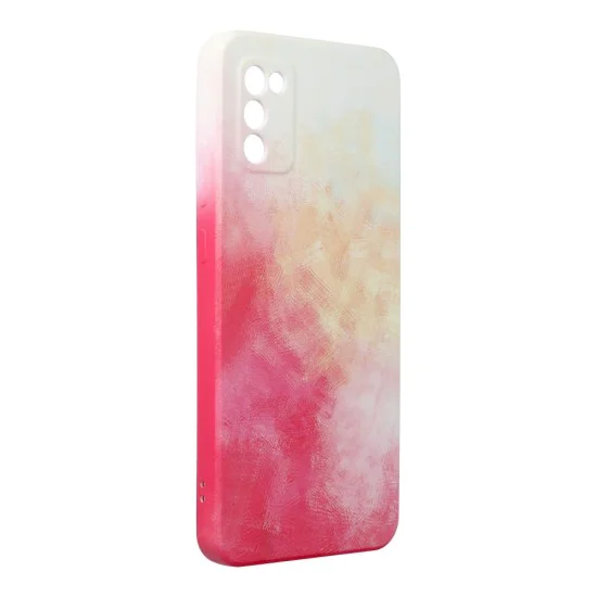 Forcell Pop Back Case priekš Samsung Galaxy A02s A025G - Balts / Sarkans - silikona aizmugures apvalks / bampers-vāciņš Forcell Pop Back Case priekš Samsung Galaxy A02s A025G - Balts / Sarkans - silikona aizmugures apvalks / bampers-vāciņš
