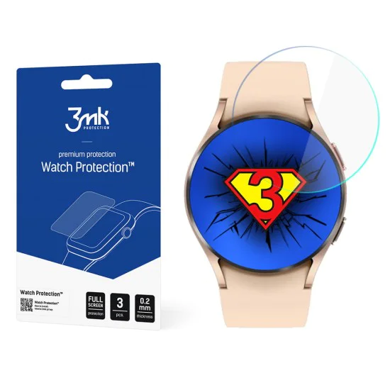 3MK Watch Protection FlexibleGlass (3 gab.) Hybrid Tempered Glass / Film priekš Samsung Galaxy Watch 4 40mm - hibrīds ekrāna aizsargstikls / aizsargplēve 3MK Watch Protection FlexibleGlass (3 gab.) Hybrid Tempered Glass / Film priekš Samsung Galaxy Watch 4 40mm - hibrīds ekrāna aizsargstikls / aizsargplēve