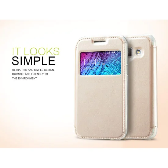 Kalaideng Sun series для Samsung Galaxy J1 J100 - Золотой - чехол-книжка с окошком, магнитом и стендом / подставкой (кожаный чехол-книжка, leather book wallet case cover stand) Kalaideng Sun series для Samsung Galaxy J1 J100 - Золотой - чехол-книжка с окошком, магнитом и стендом / подставкой (кожаный чехол-книжка, leather book wallet case cover stand)
