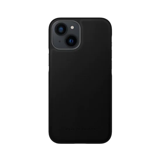 iDeal of Sweden Atelier AW21 Back Case для Apple iPhone 13 mini - Intense Black - чехол-накладка из искусственной кожи с встроенной металической пластиной / бампер-крышка iDeal of Sweden Atelier AW21 Back Case для Apple iPhone 13 mini - Intense Black - чехол-накладка из искусственной кожи с встроенной металической пластиной / бампер-крышка
