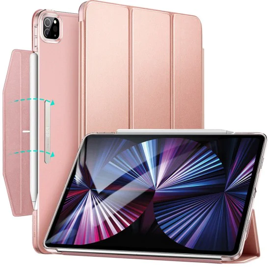 ESR Ascend Tri-fold Book Case with Clasp для Apple iPad Pro 11 (2020 / 2021) - Розовое Золото - чехол-книжка со стендом / подставкой ESR Ascend Tri-fold Book Case with Clasp для Apple iPad Pro 11 (2020 / 2021) - Розовое Золото - чехол-книжка со стендом / подставкой