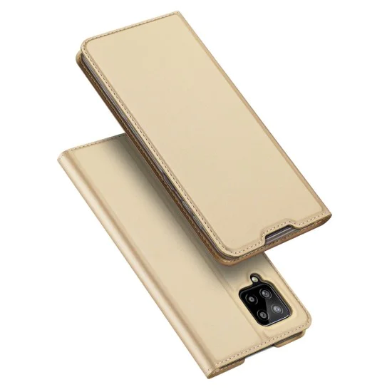 Dux Ducis Skin Pro series priekš Samsung Galaxy A22 5G A226 - Zelts - sāniski atverams maciņš ar magnētu un stendu Dux Ducis Skin Pro series priekš Samsung Galaxy A22 5G A226 - Zelts - sāniski atverams maciņš ar magnētu un stendu