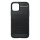 Simple Carbon TPU Back Phone Case для Apple iPhone 13 Pro - Чёрный (с вырезом) - противоударная силиконовая накладка / бампер-крышка