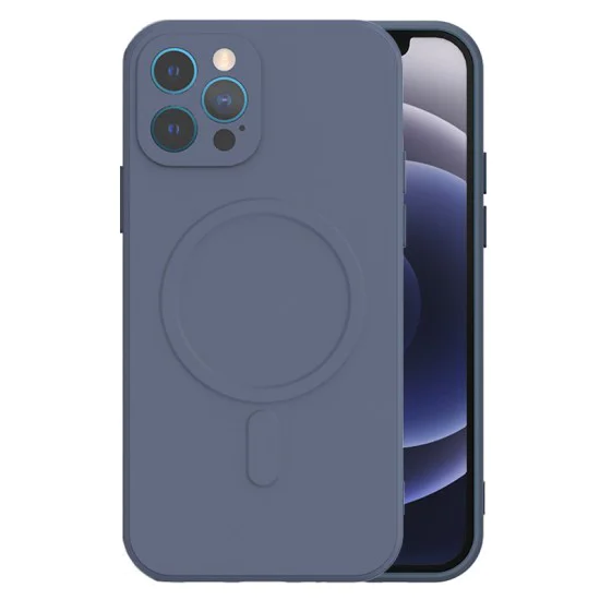 Tel Protect Silicone Back Case with MagSafe для Apple iPhone 13 - Синий - силиконовый чехол-накладка / бампер-крышка Tel Protect Silicone Back Case with MagSafe для Apple iPhone 13 - Синий - силиконовый чехол-накладка / бампер-крышка