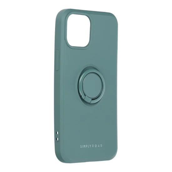 RoarKorea Amber Ring Back Case priekš Apple iPhone 13 - Zaļš - silikona aizmugures apvalks ar gredzenu / bampers-vāciņš RoarKorea Amber Ring Back Case priekš Apple iPhone 13 - Zaļš - silikona aizmugures apvalks ar gredzenu / bampers-vāciņš