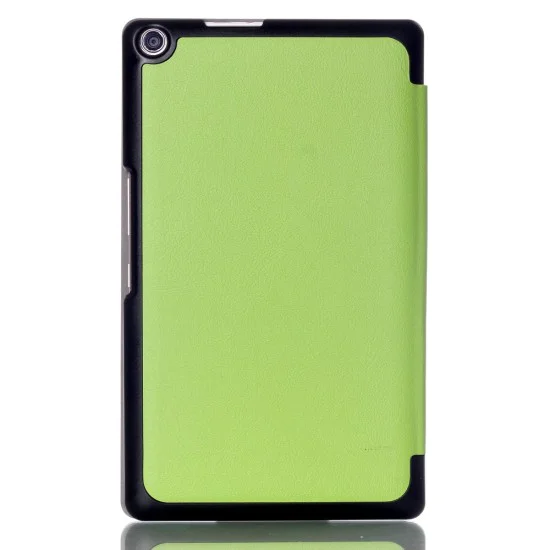 Tri-fold Stand PU Smart Auto Wake/Sleep Leather Case priekš Asus ZenPad 8.0 (Z380C / Z380KL) - Green - sāniski atverams maciņš ar stendu Tri-fold Stand PU Smart Auto Wake/Sleep Leather Case priekš Asus ZenPad 8.0 (Z380C / Z380KL) - Green - sāniski atverams maciņš ar stendu