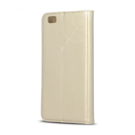 GreenGo Smart Modus Magnet book case для Huawei Y5 II (Y5 2) / Y6 II (Y6 2) Compact - Золотой - чехол-книжка со стендом / подставкой (кожаный чехол книжка, leather book wallet case cover stand)