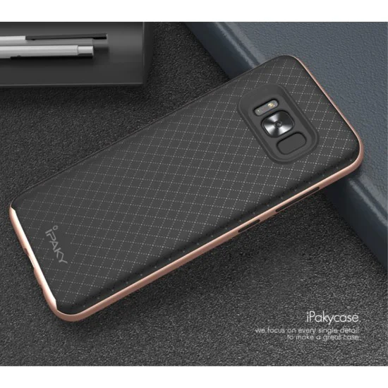 IPAKY Hybrid 2-in-1 PC TPU Cover for Samsung Galaxy S8 Plus G955 - Rose Gold - silikona ar plastikas rāmi aizmugures apvalks (bampers, vāciņš, TPU silicone cover, bumper shell) IPAKY Hybrid 2-in-1 PC TPU Cover for Samsung Galaxy S8 Plus G955 - Rose Gold - silikona ar plastikas rāmi aizmugures apvalks (bampers, vāciņš, TPU silicone cover, bumper shell)