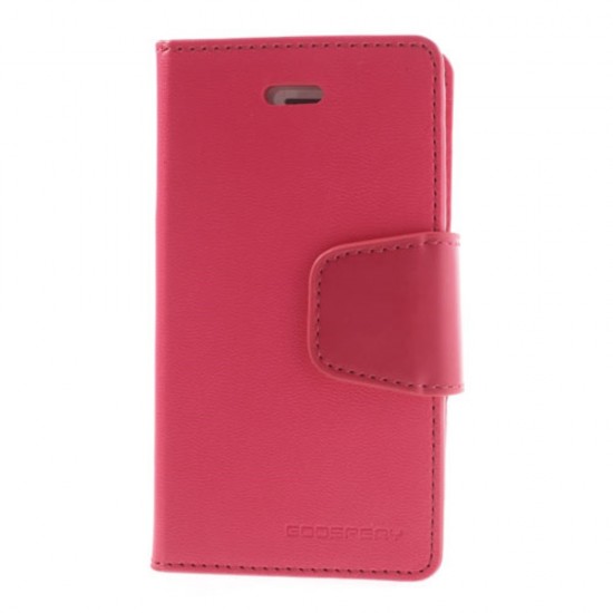 Mercury Goospery Sonata Diary для Apple iPhone 4 / 4S - Розовый - чехол-книжка с стендом / подставкой (эко кожаный чехол книжка, PU leather book wallet case cover stand)