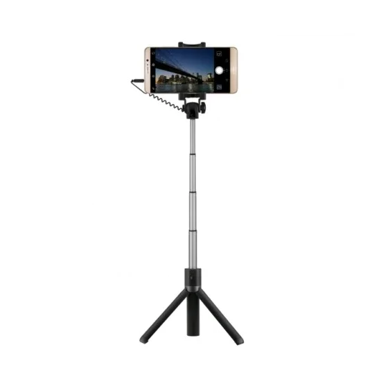 Huawei AF14 Audio cable Selfie Stick 46cm with Tripod - Чёрный - Универсальное телескопическое крепление / штатив монопод Huawei AF14 Audio cable Selfie Stick 46cm with Tripod - Чёрный - Универсальное телескопическое крепление / штатив монопод