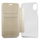 Guess Iridescent series GUFLBKI61IGLTGO для Apple iPhone XR - Золотой - чехол-книжка (кожаный чехол, leather book wallet case cover stand)