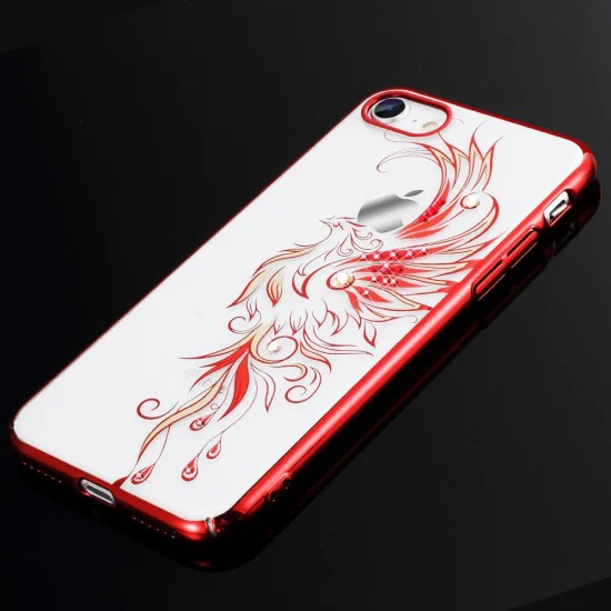Kingxbar Swarovski Phoenix series для Apple iPhone 7 / 8 / SE2 (2020) / SE3 (2022) - Красный - пластиковый чехол-накладка с кристалами / бампер-крышка Kingxbar Swarovski Phoenix series для Apple iPhone 7 / 8 / SE2 (2020) / SE3 (2022) - Красный - пластиковый чехол-накладка с кристалами / бампер-крышка