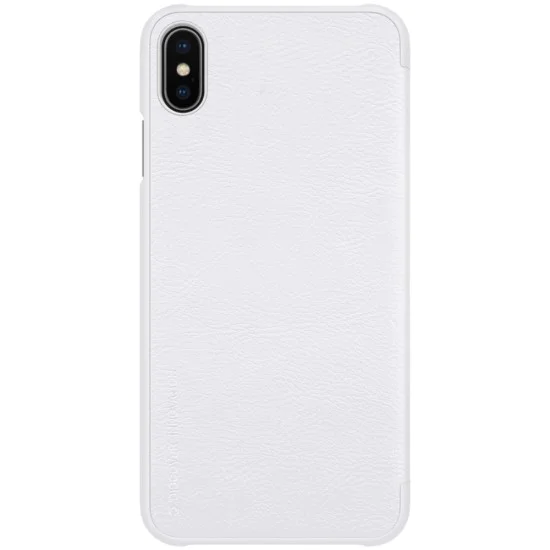 NILLKIN Qin Series Card Holder Leather Flip Case priekš Apple iPhone XS Max - Balts - sāniski atverams maciņš (ādas maks, grāmatiņa, leather book wallet case cover) NILLKIN Qin Series Card Holder Leather Flip Case priekš Apple iPhone XS Max - Balts - sāniski atverams maciņš (ādas maks, grāmatiņa, leather book wallet case cover)