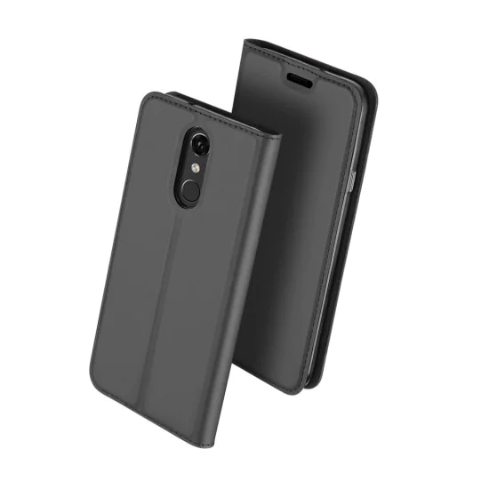 Dux Ducis Skin Pro series для LG Q7 Q610 - Тёмно Серый - чехол-книжка с магнитом и стендом / подставкой (кожаный чехол-книжка, leather book wallet case cover stand) Dux Ducis Skin Pro series для LG Q7 Q610 - Тёмно Серый - чехол-книжка с магнитом и стендом / подставкой (кожаный чехол-книжка, leather book wallet case cover stand)