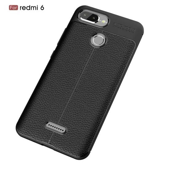 Litchi Skin PU Leather Coated TPU Mobile Phone Case for Xiaomi Redmi 6 - Melns - ādas imitācijas triecienizturīgs silikona aizmugures apvalks (maciņš, bampers, vāciņš, slim cover, bumper, back case) Litchi Skin PU Leather Coated TPU Mobile Phone Case for Xiaomi Redmi 6 - Melns - ādas imitācijas triecienizturīgs silikona aizmugures apvalks (maciņš, bampers, vāciņš, slim cover, bumper, back case)