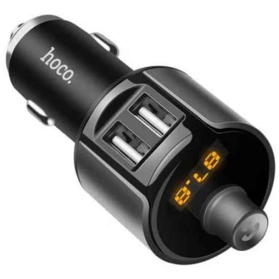 Hoco E19 Smart Car Wireless FM Transmitter ar Bluetooth V4.2 JL 12/24V Dual USB 2.4A - USB FM Transmitteris un auto lādētājs, MP3 Audio atskaņotājs Hoco E19 Smart Car Wireless FM Transmitter ar Bluetooth V4.2 JL 12/24V Dual USB 2.4A - USB FM Transmitteris un auto lādētājs, MP3 Audio atskaņotājs
