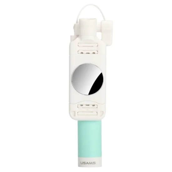 Usams US-ZB014 Lightning cable Selfie Stick statīvs - Tirkīzs - Selfie monopod Teleskopisks stiprinājuma statīvs Usams US-ZB014 Lightning cable Selfie Stick statīvs - Tirkīzs - Selfie monopod Teleskopisks stiprinājuma statīvs