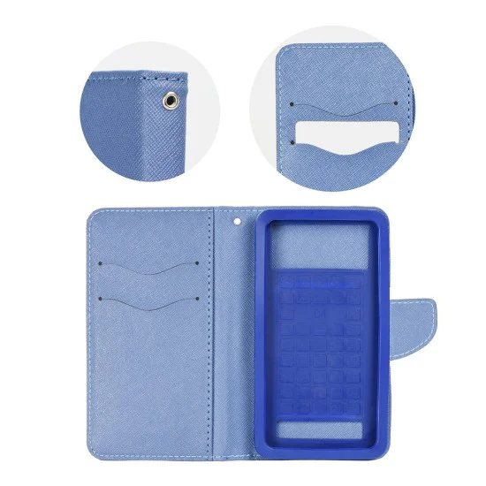 Leather Case Fancy Book Universal Silicone для телефонов с размером экрана 4.8 - 5.3 inch - Синий - чехол-книжка со стендом / подставкой (кожаный чехол, leather wallet case cover stand) Leather Case Fancy Book Universal Silicone для телефонов с размером экрана 4.8 - 5.3 inch - Синий - чехол-книжка со стендом / подставкой (кожаный чехол, leather wallet case cover stand)