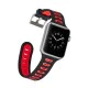 Dual Color Silicone Watch Band priekš Apple Watch 38 / 40 / 41 mm - Melns/Sarkans - silikona siksniņas (jostas) priekš pulksteņiem Dual Color Silicone Watch Band priekš Apple Watch 38 / 40 / 41 mm - Melns/Sarkans - silikona siksniņas (jostas) priekš pulksteņiem