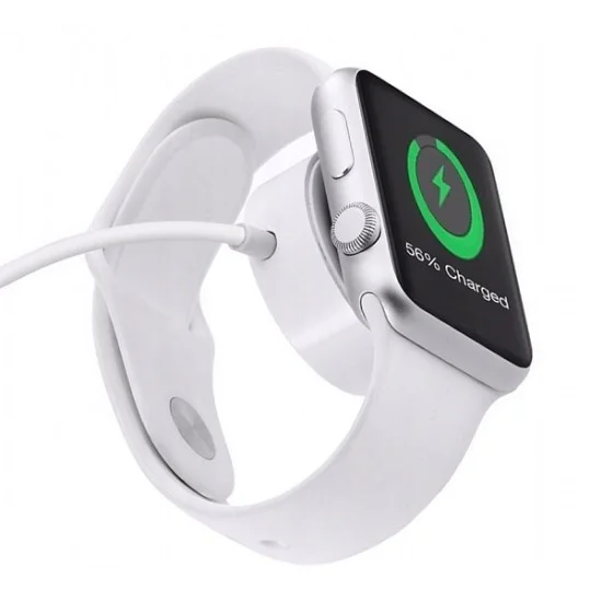 Usams US-CC63 Qi Wireless FOD Charger priekš Apple Watch - Balts - Universāls induktīvs bezvadu USB lādētājs paliktnis Usams US-CC63 Qi Wireless FOD Charger priekš Apple Watch - Balts - Universāls induktīvs bezvadu USB lādētājs paliktnis