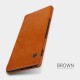 NILLKIN Qin Series Card Holder Leather Case priekš Sony Xperia 1 J9110 - Brūns - sāniski atverams maciņš (ādas maks, grāmatiņa, leather book wallet case cover)
