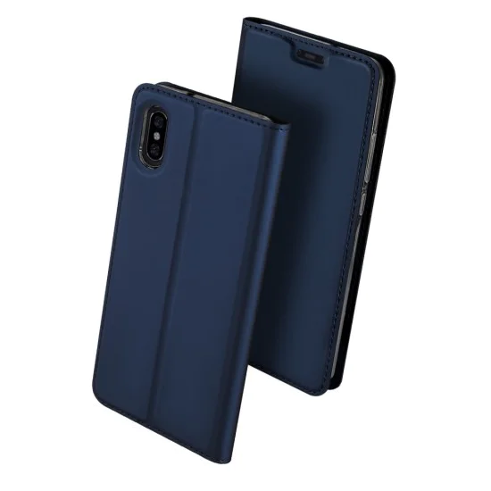 Dux Ducis Skin Pro series priekš Xiaomi Mi 8 Pro - Tumši Zils - sāniski atverams maciņš ar magnētu un stendu (ādas maks, grāmatiņa, leather book wallet case cover stand) Dux Ducis Skin Pro series priekš Xiaomi Mi 8 Pro - Tumši Zils - sāniski atverams maciņš ar magnētu un stendu (ādas maks, grāmatiņa, leather book wallet case cover stand)