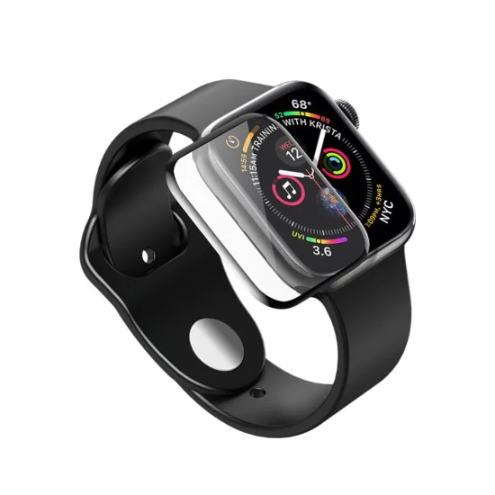 Hoco 5D Silk Printing Full Glue Tempered Glass protector priekš Apple Watch Series 4 / 5 / 6 / SE (40mm) - Melns - Ekrāna Aizsargstikls / Bruņota Stikla Aizsargplēve (Full screen size curved) Hoco 5D Silk Printing Full Glue Tempered Glass protector priekš Apple Watch Series 4 / 5 / 6 / SE (40mm) - Melns - Ekrāna Aizsargstikls / Bruņota Stikla Aizsargplēve (Full screen size curved)