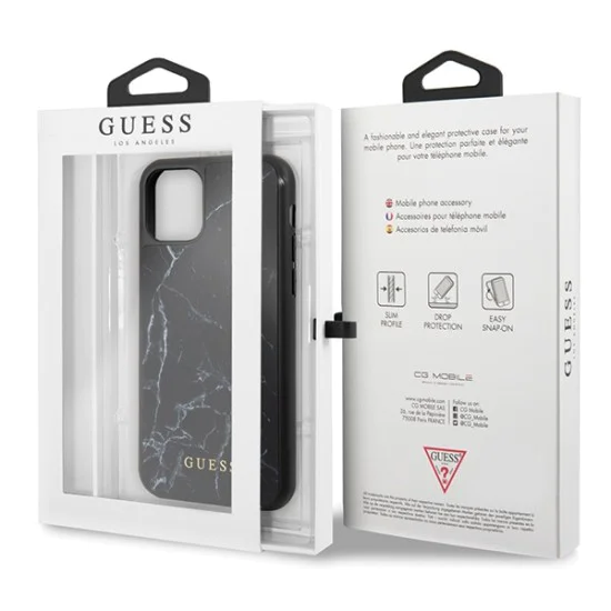 Guess Marble series GUHCN61HYMABK priekš Apple iPhone 11 - Melns - silikona aizmugures apvalks (bampers, vāciņš, slim TPU case cover, bumper) Guess Marble series GUHCN61HYMABK priekš Apple iPhone 11 - Melns - silikona aizmugures apvalks (bampers, vāciņš, slim TPU case cover, bumper)