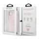 Guess Silicone 4G Tone On Tone series GUHCN65LS4GLP priekš Apple iPhone 11 Pro Max - Rozā - silikona aizmugures apvalks (bampers, vāciņš, slim TPU case cover, bumper)