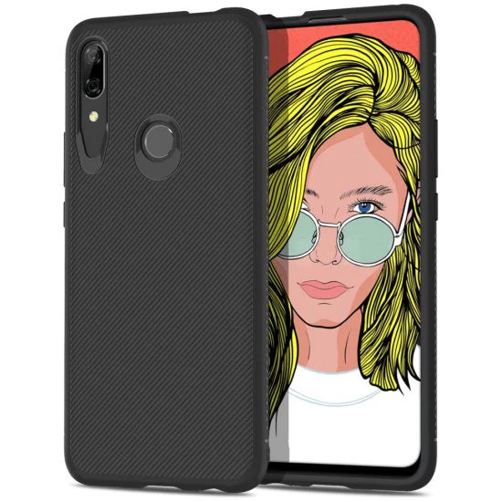 Twill Texture Silicone Mobile Phone Cover Shell priekš Huawei P Smart Z / Honor 9X - Melns - triecienizturīgs silikona aizmugures apvalks (bampers, vāciņš, slim TPU silicone case shell cover, bumper) Twill Texture Silicone Mobile Phone Cover Shell priekš Huawei P Smart Z / Honor 9X - Melns - triecienizturīgs silikona aizmugures apvalks (bampers, vāciņš, slim TPU silicone case shell cover, bumper)