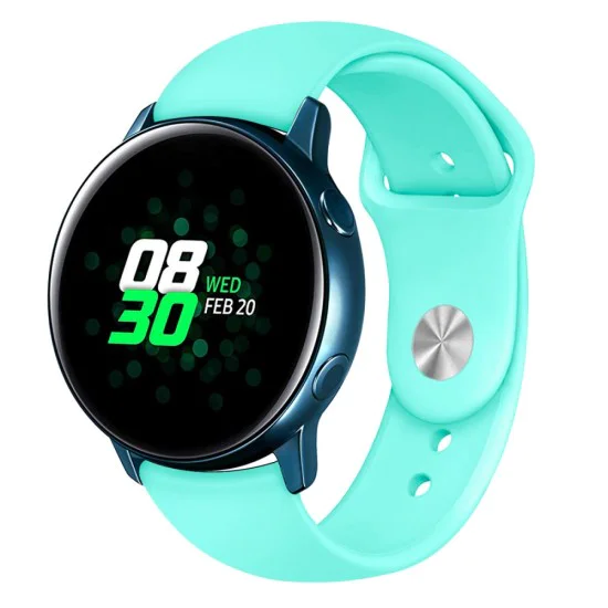 20mm Soft Silicone Watch Band Replacement - Бирюзовый - силиконовый ремешок для часов 20mm Soft Silicone Watch Band Replacement - Бирюзовый - силиконовый ремешок для часов