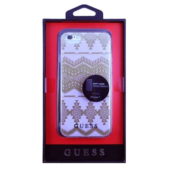 Guess Aztec Tribal 3D series GUHCP7TGPI для Apple iPhone 7 / 8 / SE2 (2020) / SE3 (2022) - Розовый - накладка / бампер из силикона / крышка-чехол Guess Aztec Tribal 3D series GUHCP7TGPI для Apple iPhone 7 / 8 / SE2 (2020) / SE3 (2022) - Розовый - накладка / бампер из силикона / крышка-чехол