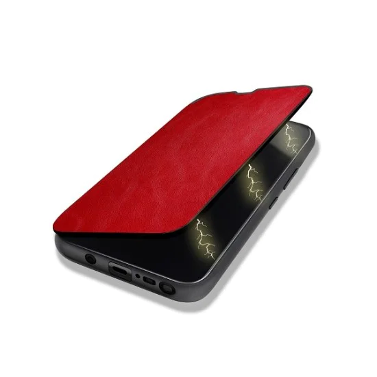 Eco Leather Book Case priekš Apple iPhone 7 / 8 / SE2 (2020) / SE3 (2022) - Sarkans - mākslīgās ādas maciņš ar magnētu / sāniski atverama grāmatiņa Eco Leather Book Case priekš Apple iPhone 7 / 8 / SE2 (2020) / SE3 (2022) - Sarkans - mākslīgās ādas maciņš ar magnētu / sāniski atverama grāmatiņa